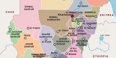 Sudan haritası bölgeler