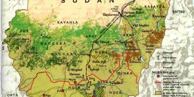 Sudan harita coğrafya